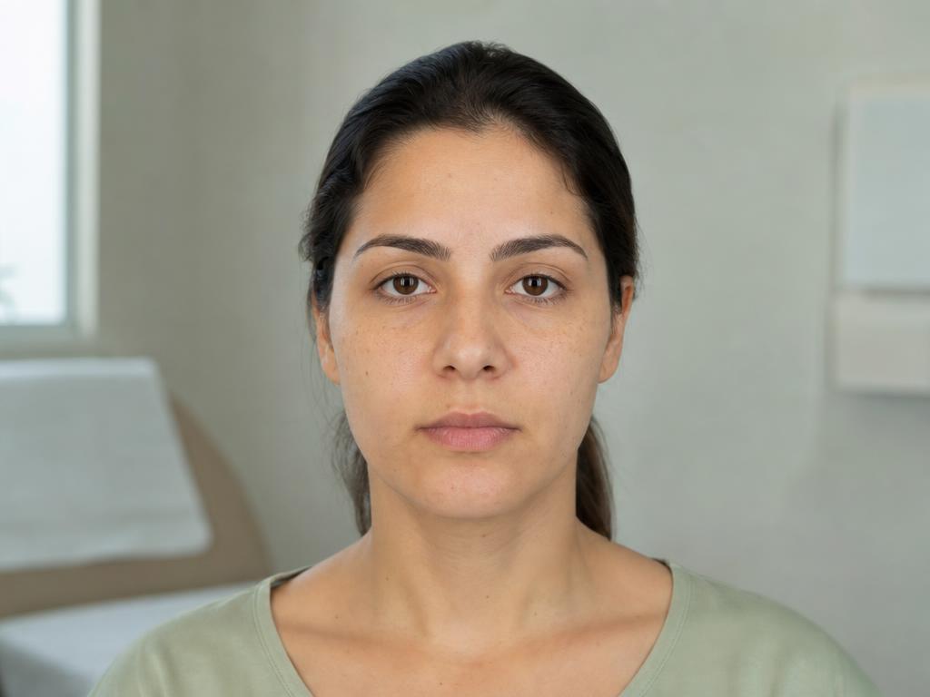 Foto inicial do paciente antes do bioestimulador